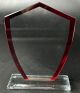 AWARD RED EDGE SHIELD 15x12.5Cm