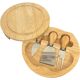 BAMBOO CHEESE SET ROUND WITH TOOLS