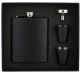 HIP FLASK SET BLACK WITH TWO CUPS AND A FUNEL