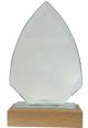 GLASS ARROW AWARD WITH A WOODEN BASE 220mm